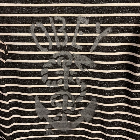 Obey Grey Anchor & Snake Striped Sweatshirt small - Picture 2 of 6